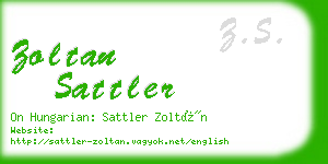 zoltan sattler business card